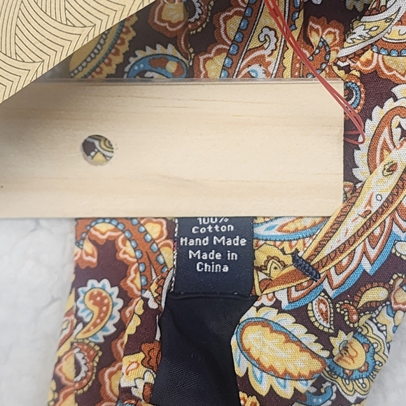 The Brothers @ Otaa Handmade Brown and Yellow Paisley Tie - Picture 5 of 9